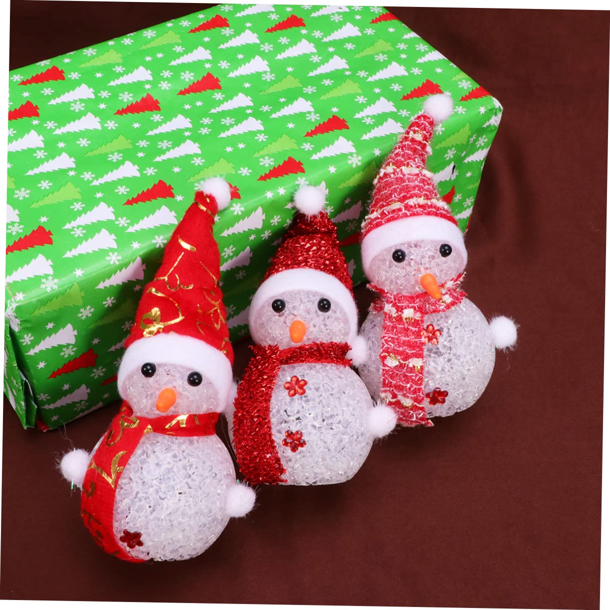 Amazon.co.jp: LEDMOMO 3ピース クリスマス 光る雪だる ポータブル